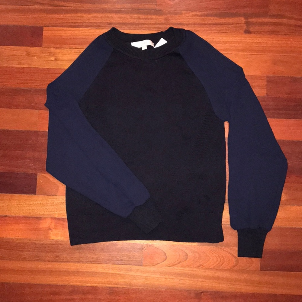 Dark Blue Sweater -Cold Shoulder. New with tags